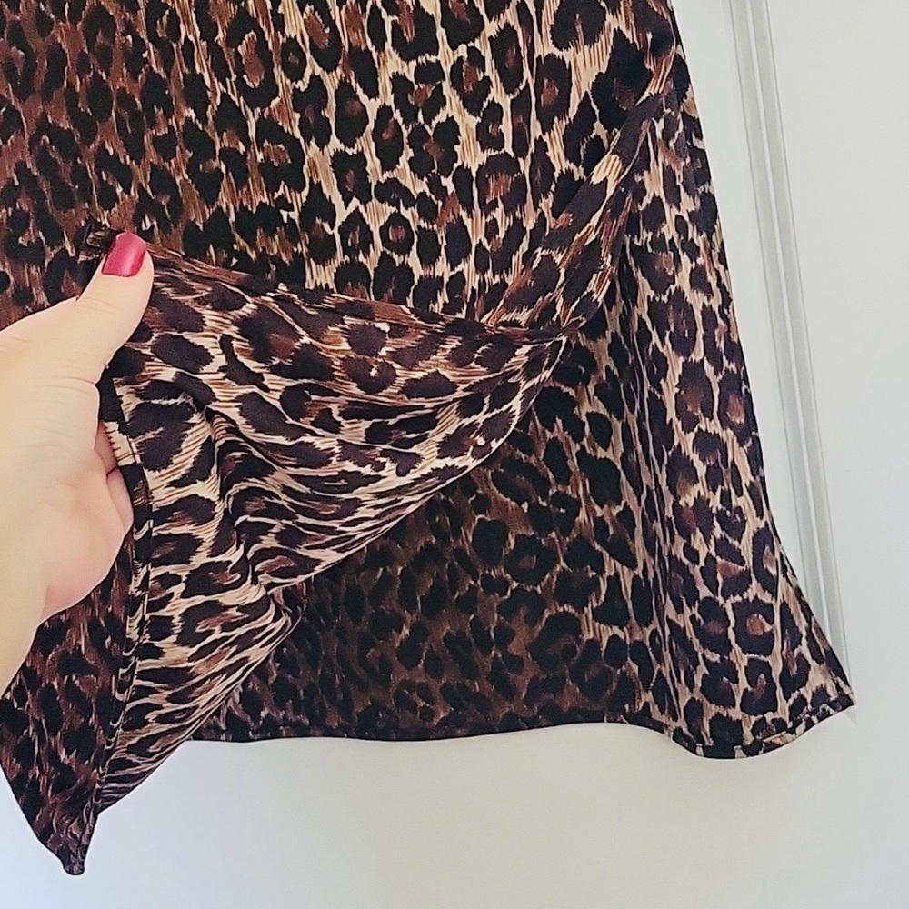 SHIRT/TUNIC: Leopard Print w/Side Split, EUC - image 11